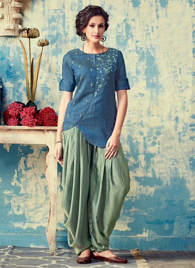 Nimaya Tone Silk Fancy Festive Wear Readymade Kurta With Dhoti Collection